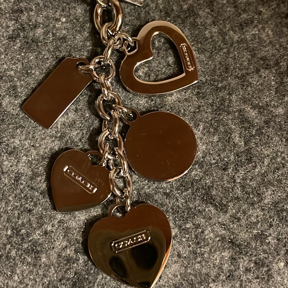 Coach Purple Heart Charm Keychain w/ Ink Pen - Picture 3 of 4